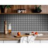 Homeroots 4 x 4 in. Black & White Medeci Peel & Stick Removable Tiles 399975